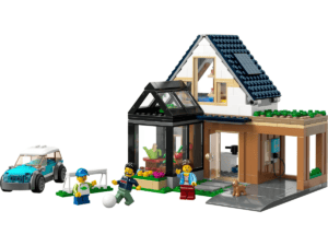 family house and electric car 60398