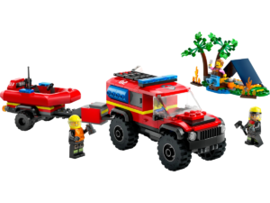 LEGO 4×4 Fire Truck with Rescue Boat 60412